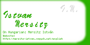 istvan mersitz business card