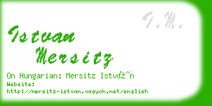 istvan mersitz business card